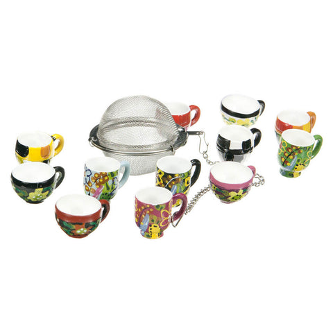 2" MESH BALL INFUSER WITH DECORATIVE FOB (ASSORTED)