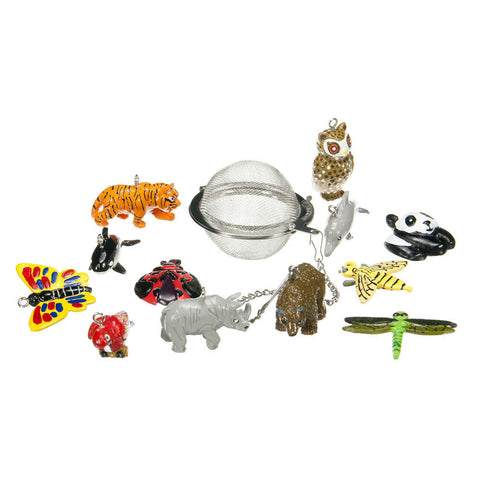 2" MESH BALL INFUSER WITH DECORATIVE FOB (ASSORTED)