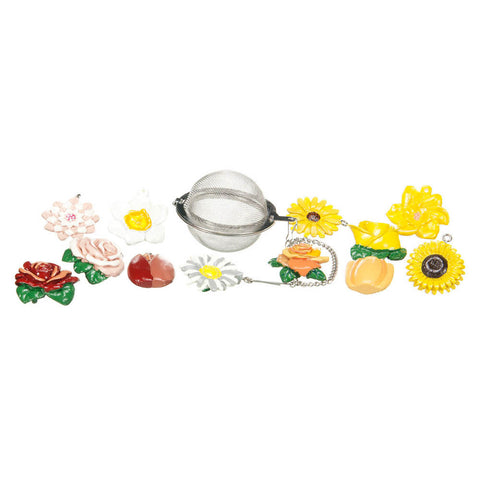 2" MESH BALL INFUSER WITH DECORATIVE FOB (ASSORTED)