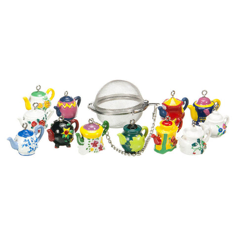 2" MESH BALL INFUSER WITH DECORATIVE FOB (ASSORTED)
