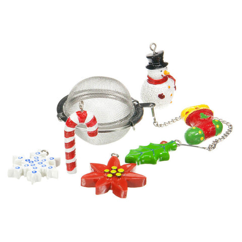 2" MESH BALL INFUSER WITH DECORATIVE FOB (ASSORTED)