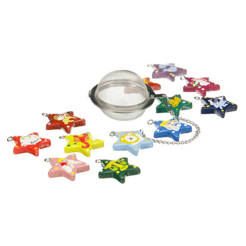2" MESH BALL INFUSER WITH DECORATIVE FOB (ASSORTED)